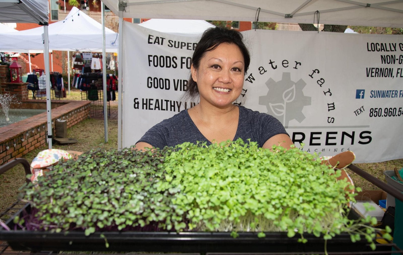 Fresh micro greens at the market